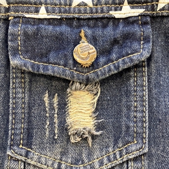 Camo Coll Classic Fashion American Flag Vest Denim Distressed Tang Ku L - Picture 11 of 13